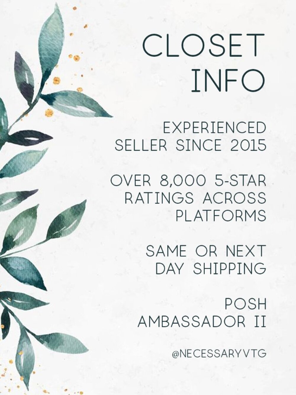 Closet Info